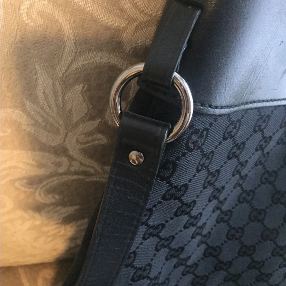 Authentic Gucci Black Leather Tote Laptop bag